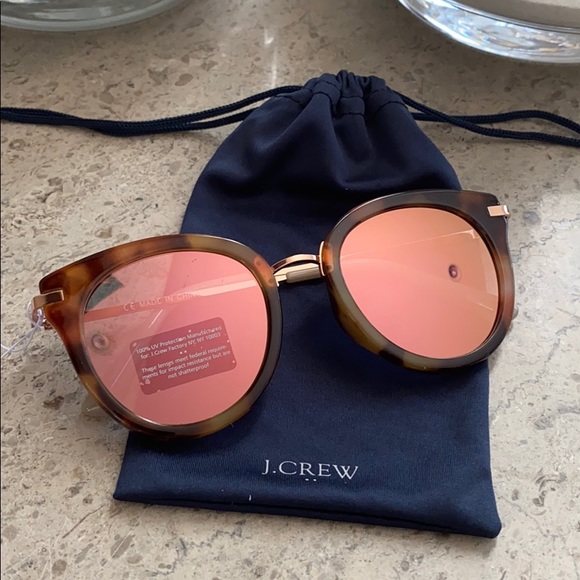 J. Crew Mixed Media Mirrored Tortoise Sunglasses. - Picture 3 of 6